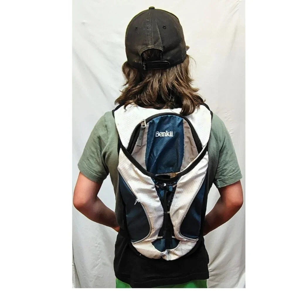 Benkii White Teal Black Hydration Back‎ Pack - Hiking Camping Outdoor